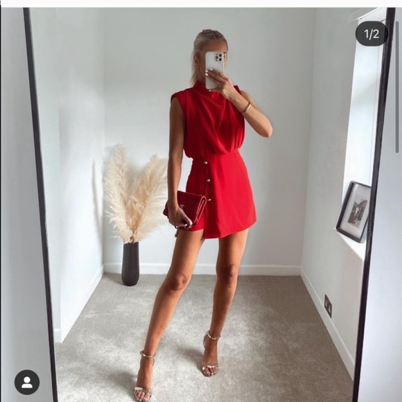 Zara Pants - Zara mockneck jumpsuit